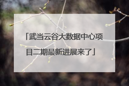 武当云谷大数据中心项目二期最新进展来了