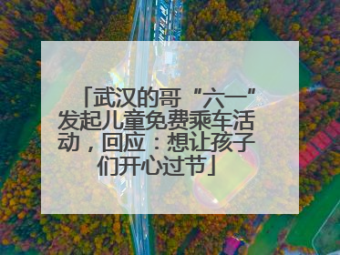 武汉的哥“六一”发起儿童免费乘车活动，回应：想让孩子们开心过节