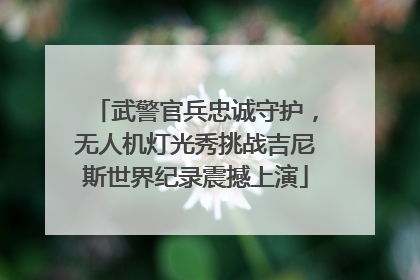 武警官兵忠诚守护，无人机灯光秀挑战吉尼斯世界纪录震撼上演