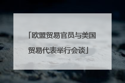 欧盟贸易官员与美国贸易代表举行会谈