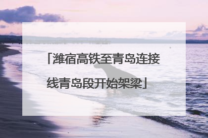 潍宿高铁至青岛连接线青岛段开始架梁