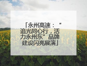 永州高速：“追光同心行，活力永州东”品牌建设闪亮展演