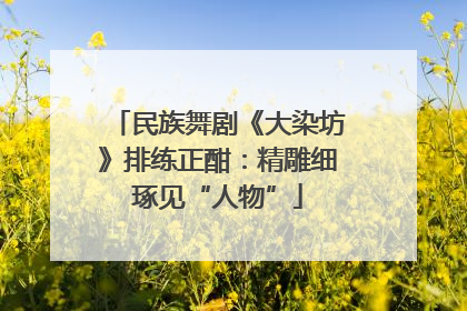 民族舞剧《大染坊》排练正酣：精雕细琢见“人物”