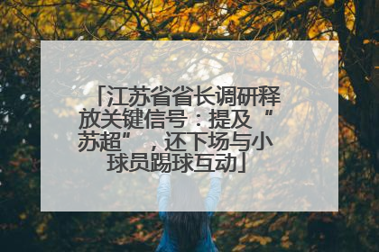 江苏省省长调研释放关键信号：提及“苏超”，还下场与小球员踢球互动