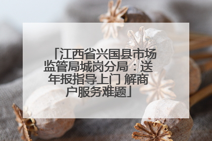 江西省兴国县市场监管局城岗分局：送年报指导上门 解商户服务难题