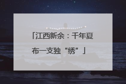江西新余：千年夏布一支独“绣”