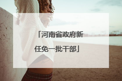 河南省政府新任免一批干部