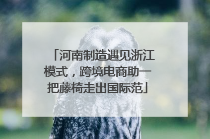 河南制造遇见浙江模式，跨境电商助一把藤椅走出国际范