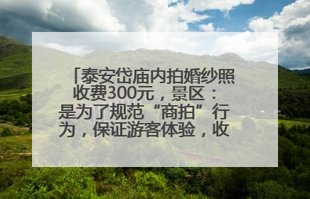 泰安岱庙内拍婚纱照收费300元，景区：是为了规范“商拍”行为，保证游客体验，收取费用全部上交国库
