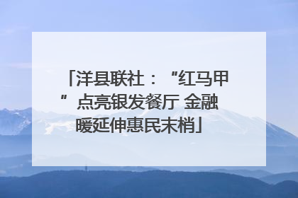 洋县联社：“红马甲”点亮银发餐厅 金融暖延伸惠民末梢