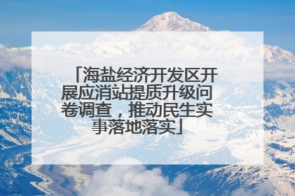 海盐经济开发区开展应消站提质升级问卷调查，推动民生实事落地落实