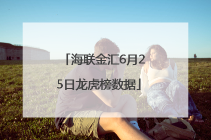 海联金汇6月25日龙虎榜数据