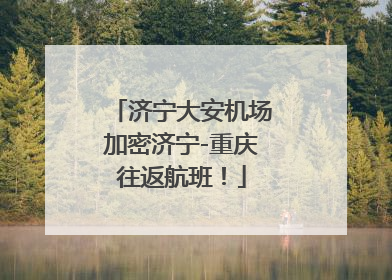 济宁大安机场加密济宁-重庆往返航班！