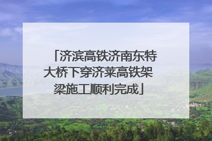 济滨高铁济南东特大桥下穿济莱高铁架梁施工顺利完成