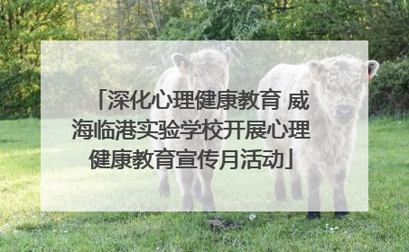 深化心理健康教育 威海临港实验学校开展心理健康教育宣传月活动