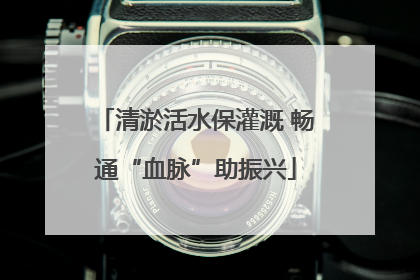 清淤活水保灌溉 畅通“血脉”助振兴