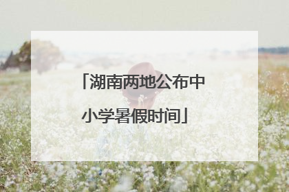 湖南两地公布中小学暑假时间