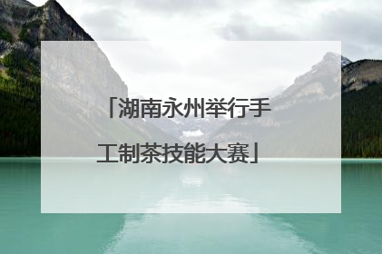湖南永州举行手工制茶技能大赛