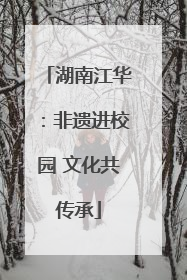 湖南江华：非遗进校园 文化共传承