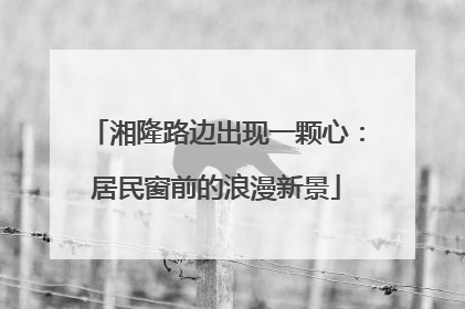湘隆路边出现一颗心：居民窗前的浪漫新景