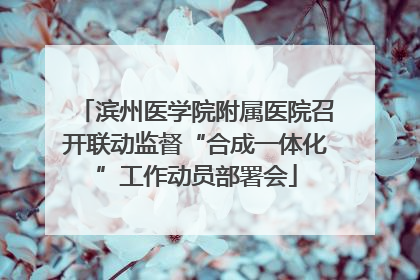 滨州医学院附属医院召开联动监督“合成一体化”工作动员部署会