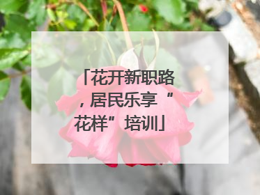 花开新职路，居民乐享“花样”培训
