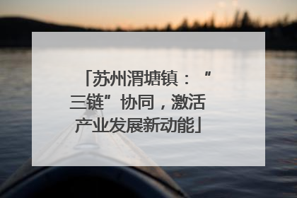 苏州渭塘镇：“三链”协同，激活产业发展新动能