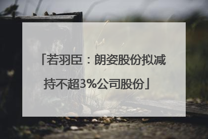 若羽臣：朗姿股份拟减持不超3%公司股份