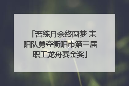 苦练月余终圆梦 耒阳队勇夺衡阳市第三届职工龙舟赛金奖