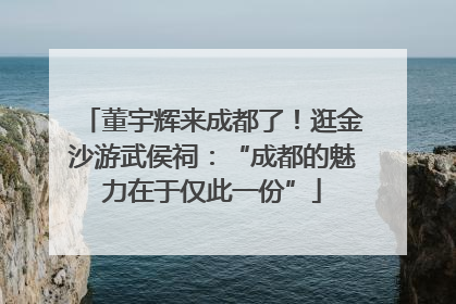 董宇辉来成都了！逛金沙游武侯祠：“成都的魅力在于仅此一份”