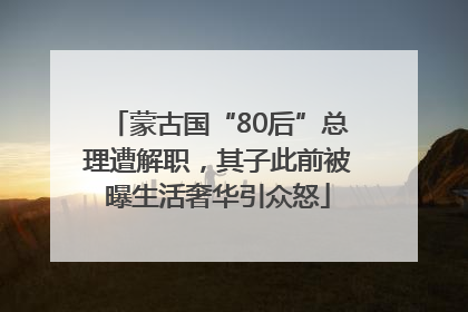 蒙古国“80后”总理遭解职，其子此前被曝生活奢华引众怒