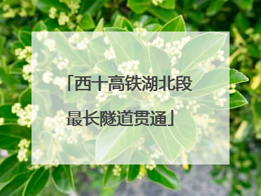 西十高铁湖北段最长隧道贯通