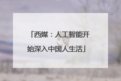 西媒：人工智能开始深入中国人生活