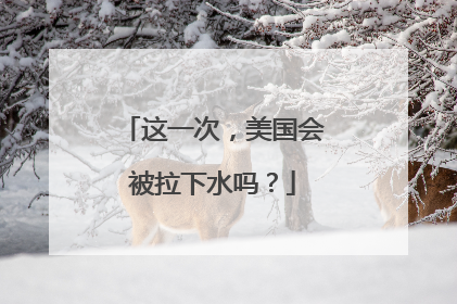 这一次，美国会被拉下水吗？