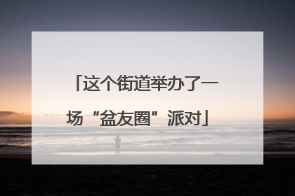 这个街道举办了一场“盆友圈”派对