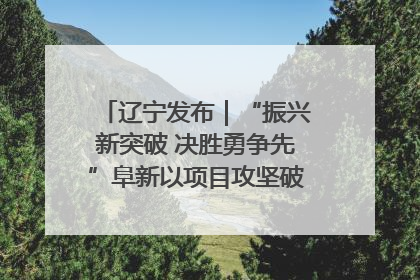 辽宁发布｜“振兴新突破 决胜勇争先”阜新以项目攻坚破解发展瓶颈 经济发展实现良好开局