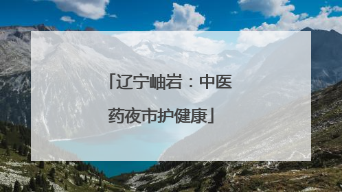 辽宁岫岩：中医药夜市护健康