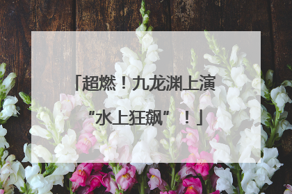 超燃！九龙渊上演“水上狂飙”！