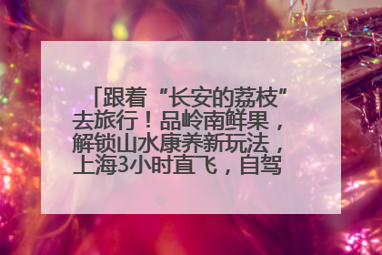 跟着“长安的荔枝”去旅行！品岭南鲜果，解锁山水康养新玩法，上海3小时直飞，自驾高速费优惠