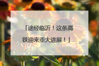 途经临沂！这条高铁迎来重大进展！