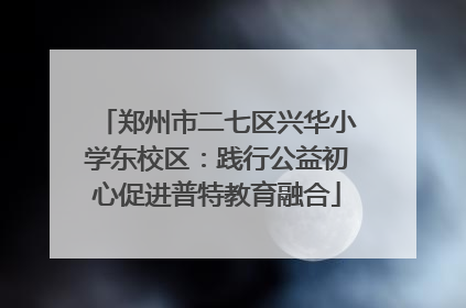 郑州市二七区兴华小学东校区：践行公益初心促进普特教育融合