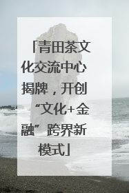 青田茶文化交流中心揭牌，开创“文化+金融”跨界新模式