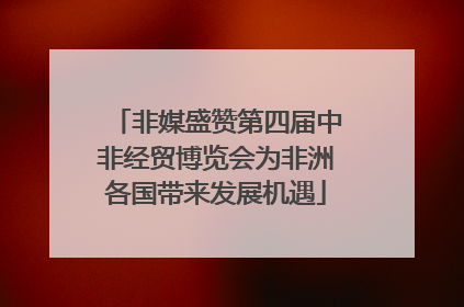 非媒盛赞第四届中非经贸博览会为非洲各国带来发展机遇
