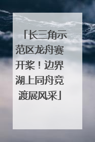 长三角示范区龙舟赛开桨！边界湖上同舟竞渡展风采