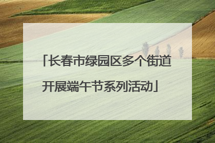 长春市绿园区多个街道开展端午节系列活动