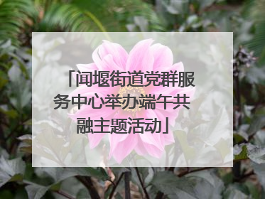 闻堰街道党群服务中心举办端午共融主题活动