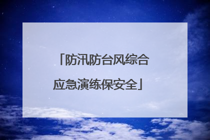 防汛防台风综合应急演练保安全