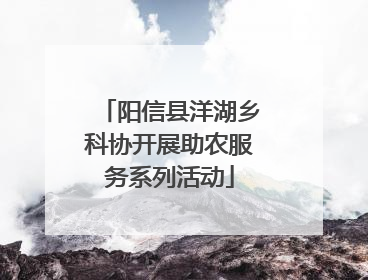 阳信县洋湖乡科协开展助农服务系列活动