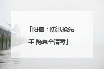 阳信：防汛抢先手 隐患全清零