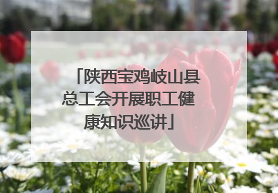 陕西宝鸡岐山县总工会开展职工健康知识巡讲